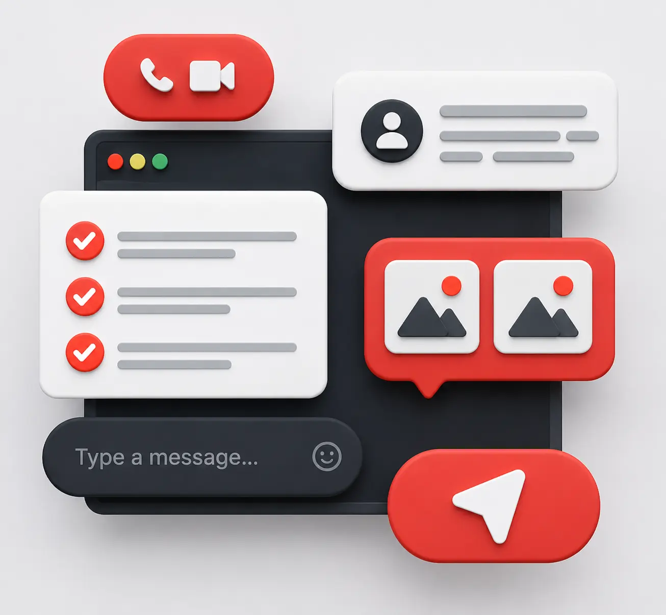 Start a chat conversation to order custom printing — no forms required